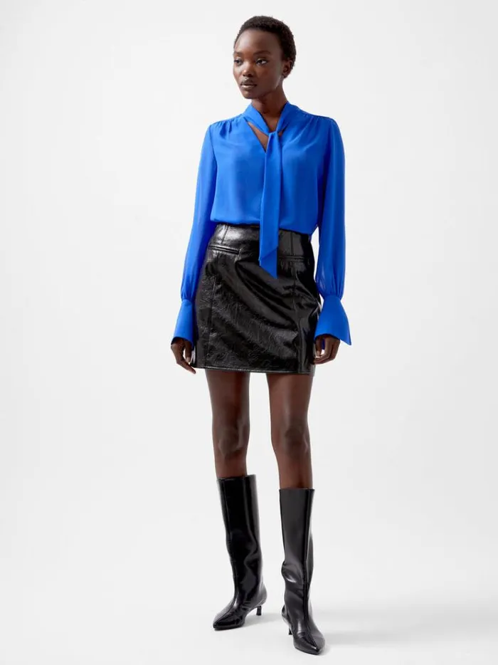 French Connection Skirts and Shorts Emmett Pu Mini Skirt Blackout 8211 Woman