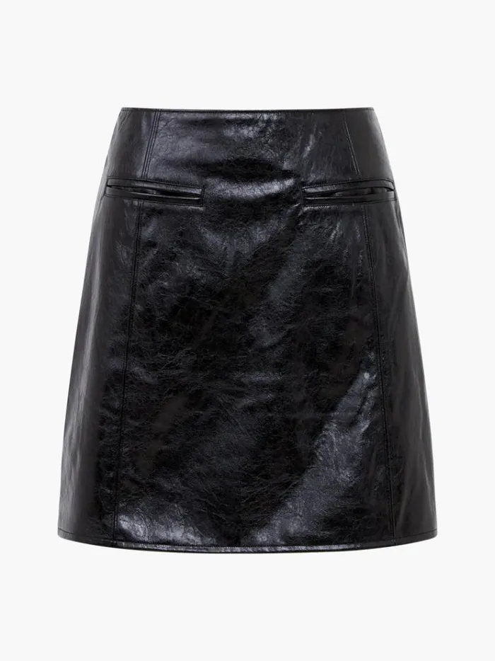 French Connection Skirts and Shorts Emmett Pu Mini Skirt Blackout 8211 Woman