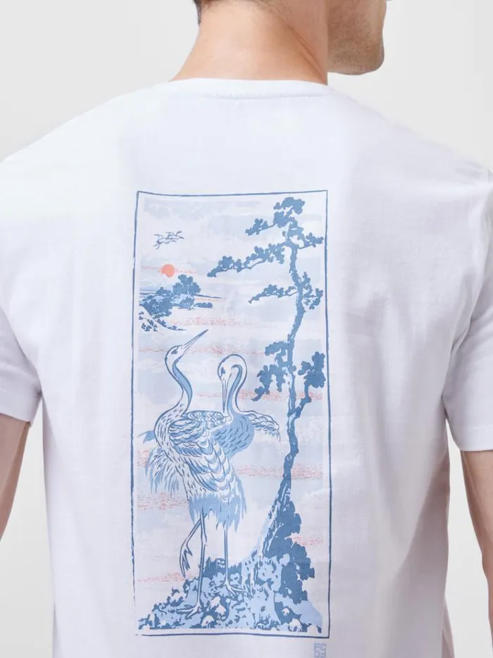 French Connection TShirts and Polo Shirts Cormorant Organic Graphic TShirt White 8211 Man