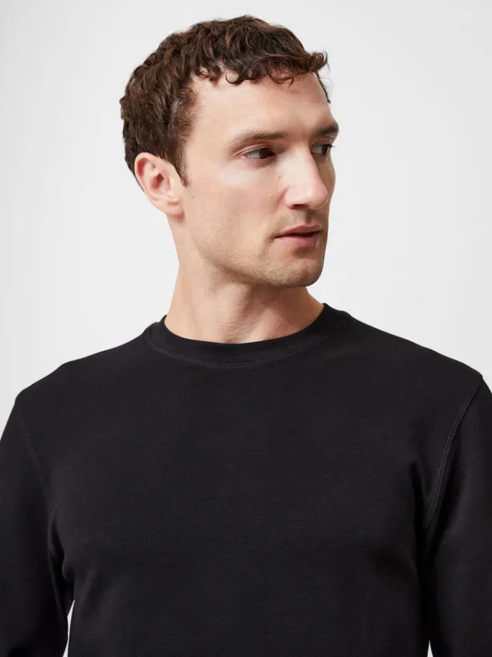 French Connection TShirts and Polo Shirts Long Sleeve Crew Neck Top Black 8211 Man