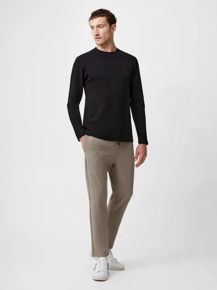 French Connection TShirts and Polo Shirts Long Sleeve Crew Neck Top Black 8211 Man
