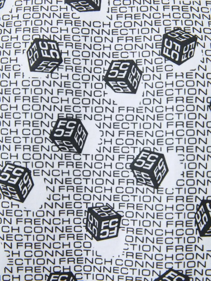 French Connection TShirts and Polo Shirts Mini Dice Organic Graphic TShirt White 8211 Man