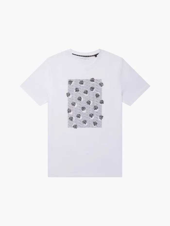 French Connection TShirts and Polo Shirts Mini Dice Organic Graphic TShirt White 8211 Man