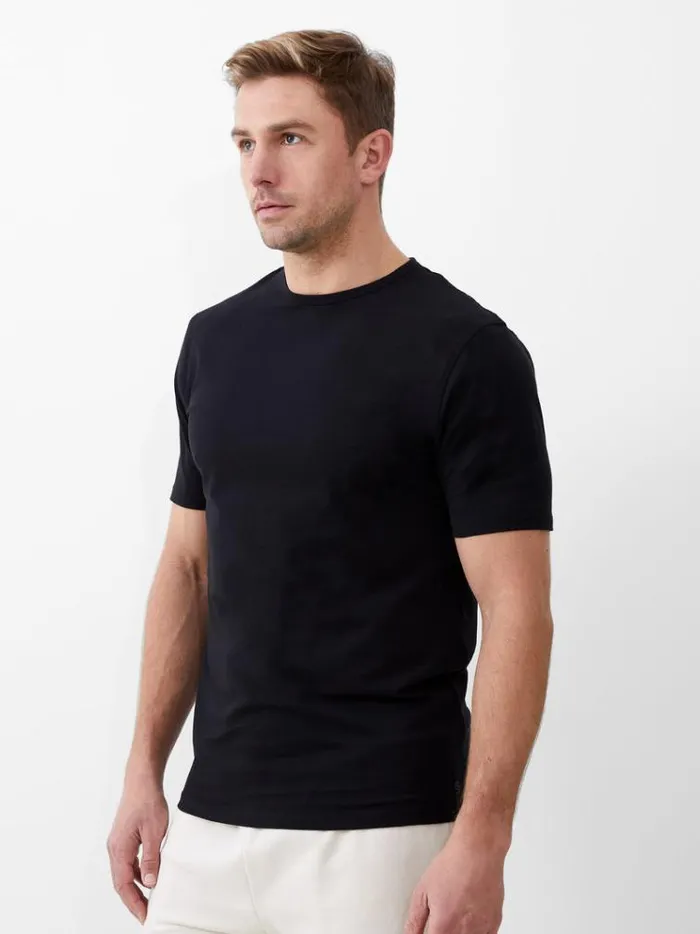 French Connection TShirts and Polo Shirts Short Sleeve Stretch TShirt Black 8211 Man