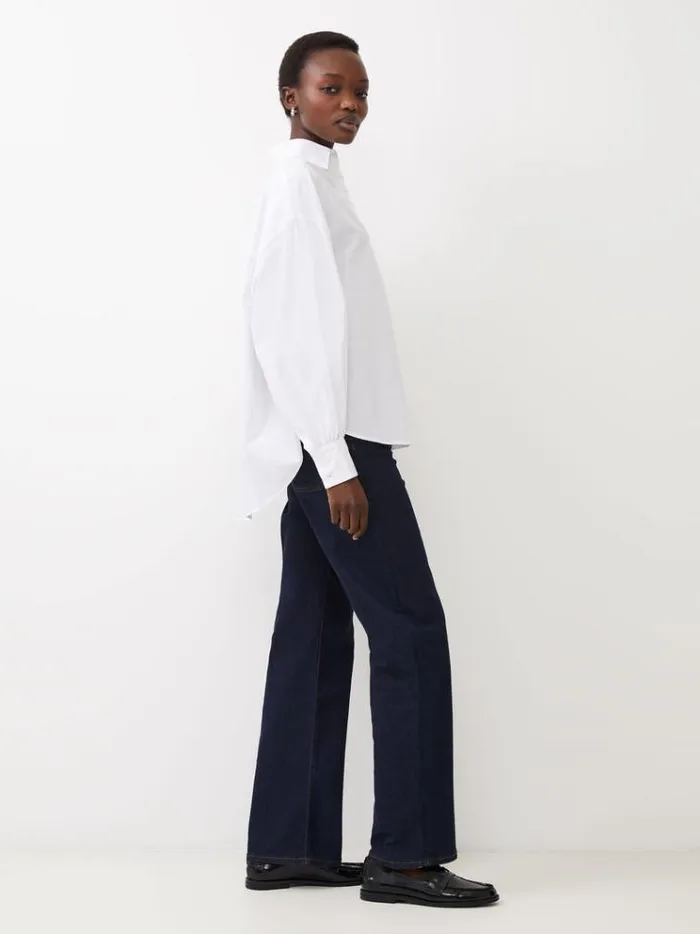 French Connection Tops Agnes Shirt Linen White 8211 Woman