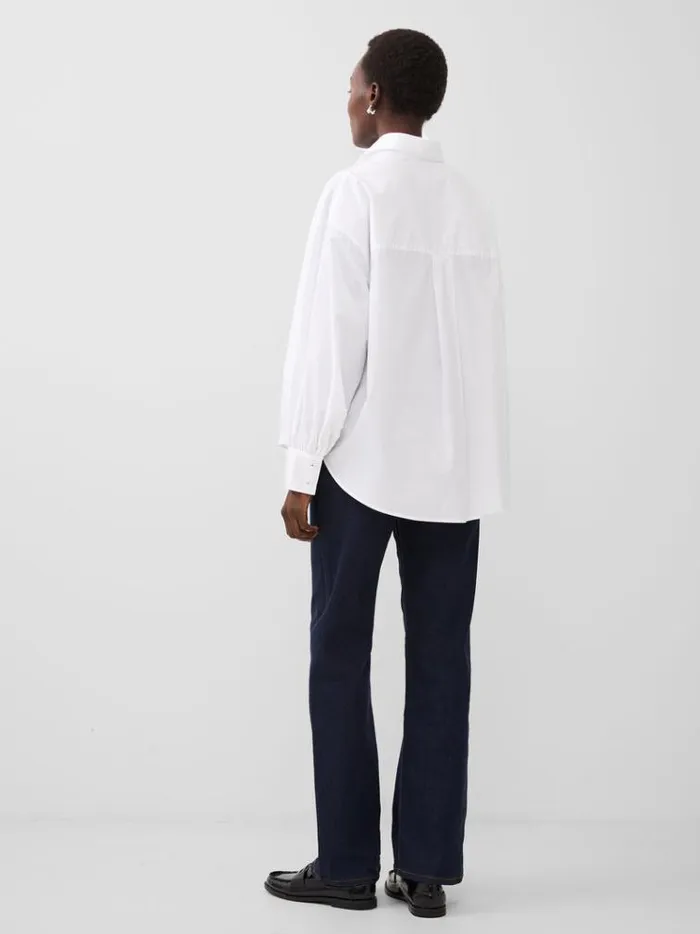 French Connection Tops Agnes Shirt Linen White 8211 Woman