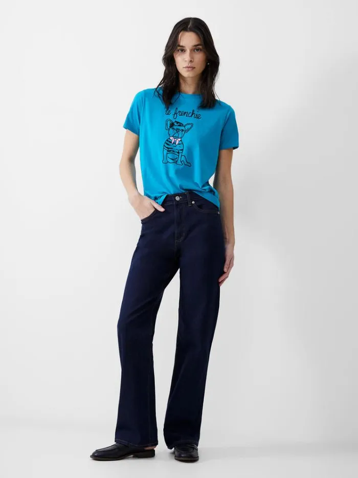French Connection Tops Frenchie Graphic TShirt Peacocksheerlilac 8211 Woman