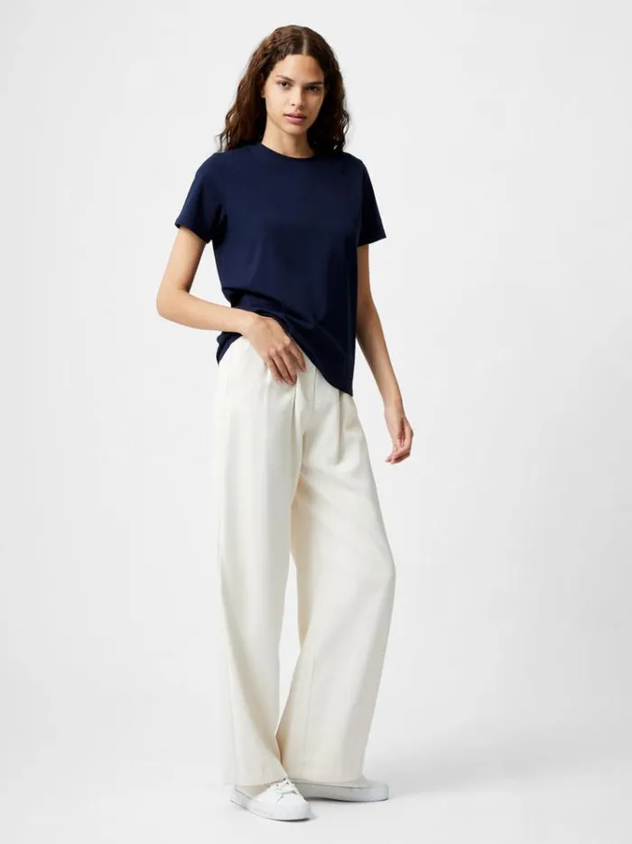 French Connection Tops Premium Crew Neck TShirt Midnight 8211 Woman