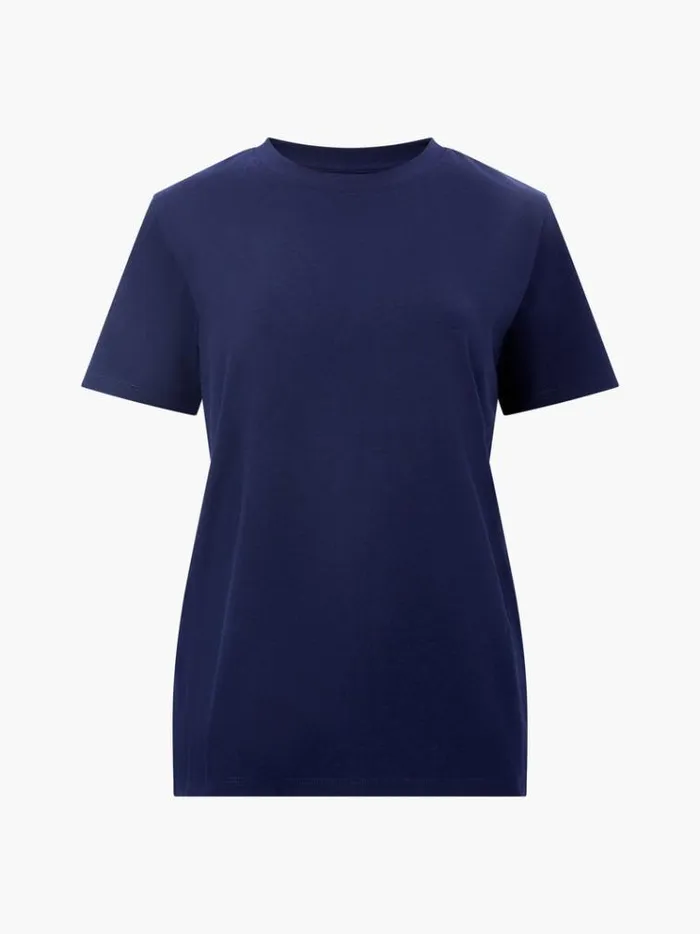 French Connection Tops Premium Crew Neck TShirt Midnight 8211 Woman