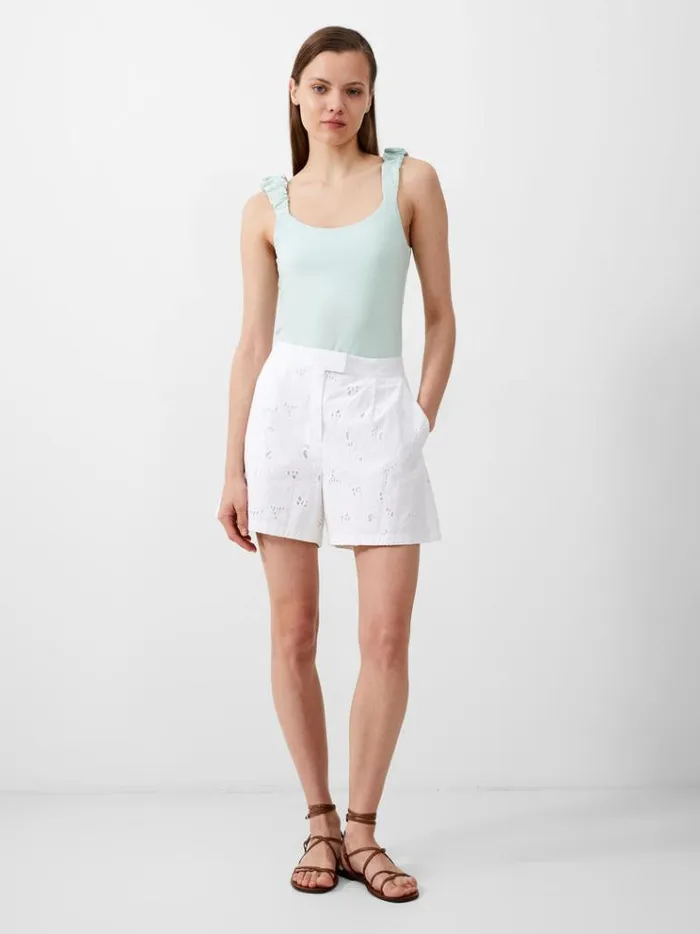 French Connection Tops Rallie Gwyneth Mix Top Subtle Green 8211 Woman
