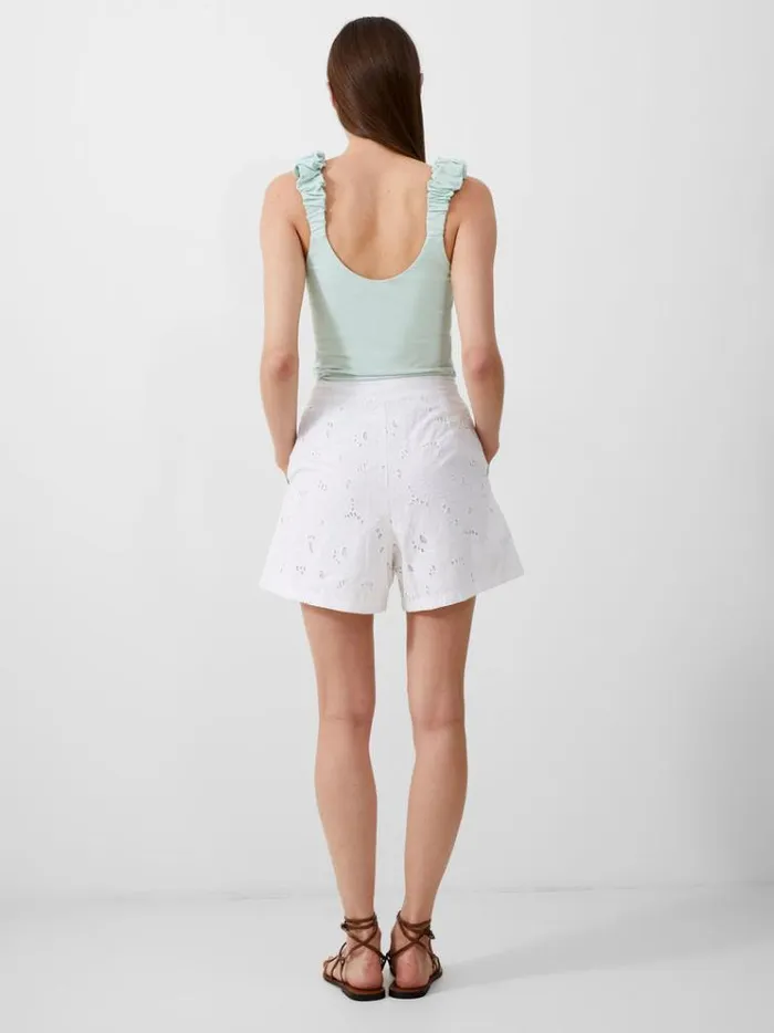 French Connection Tops Rallie Gwyneth Mix Top Subtle Green 8211 Woman