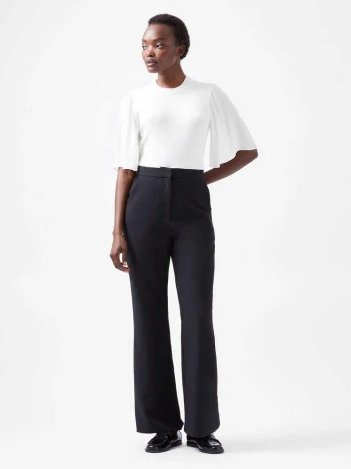French Connection Trousers Azra Twill Trousers Blackout 8211 Woman