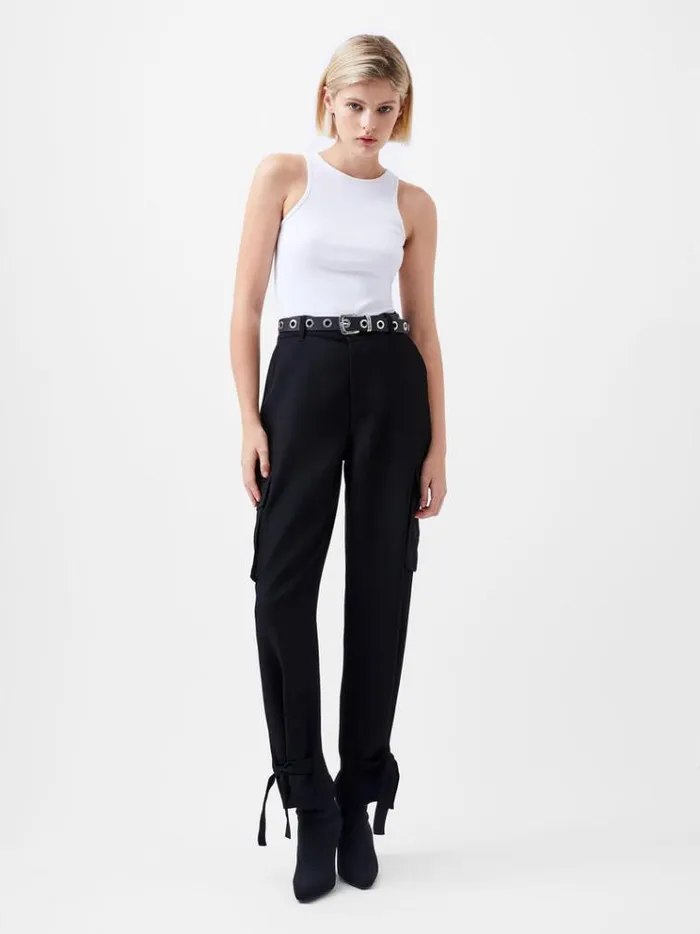 French Connection Trousers Bella Twill Trousers Blackout 8211 Woman