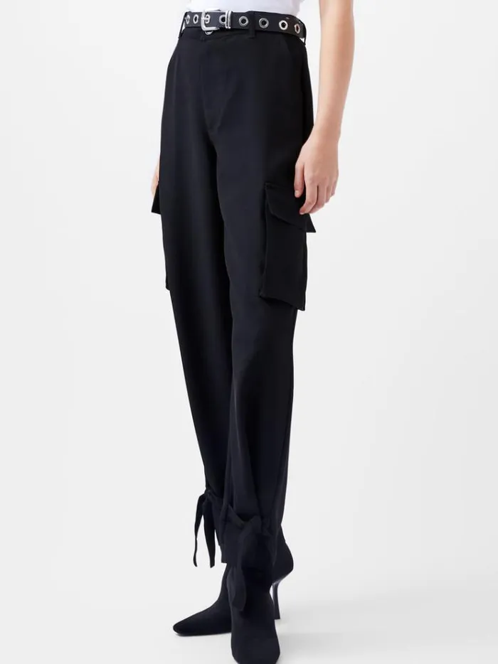 French Connection Trousers Bella Twill Trousers Blackout 8211 Woman
