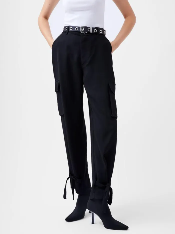 French Connection Trousers Bella Twill Trousers Blackout 8211 Woman