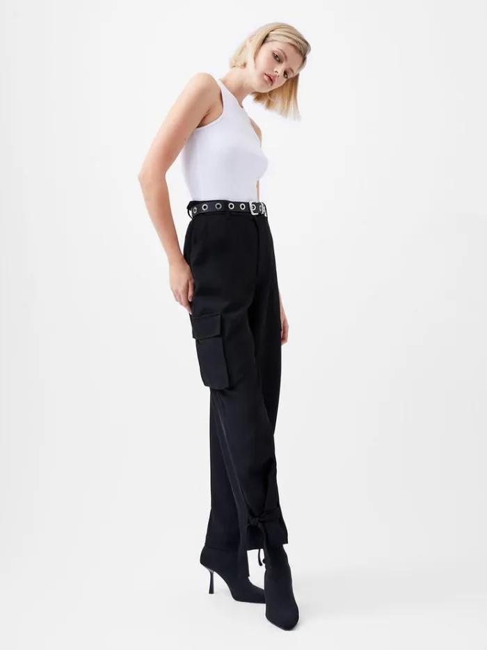 French Connection Trousers Bella Twill Trousers Blackout 8211 Woman