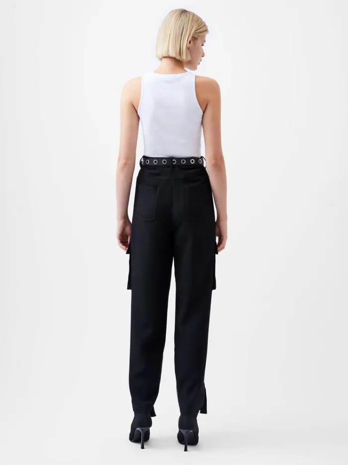 French Connection Trousers Bella Twill Trousers Blackout 8211 Woman