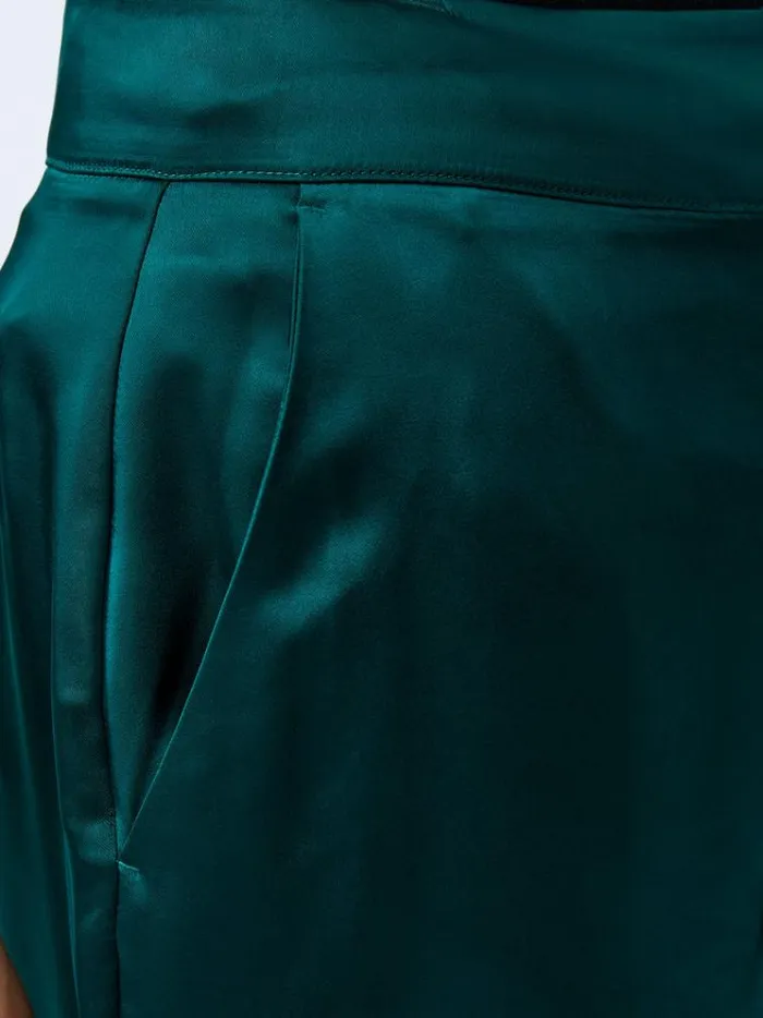 French Connection Trousers Carey Satin Trousers Forest 8211 Woman