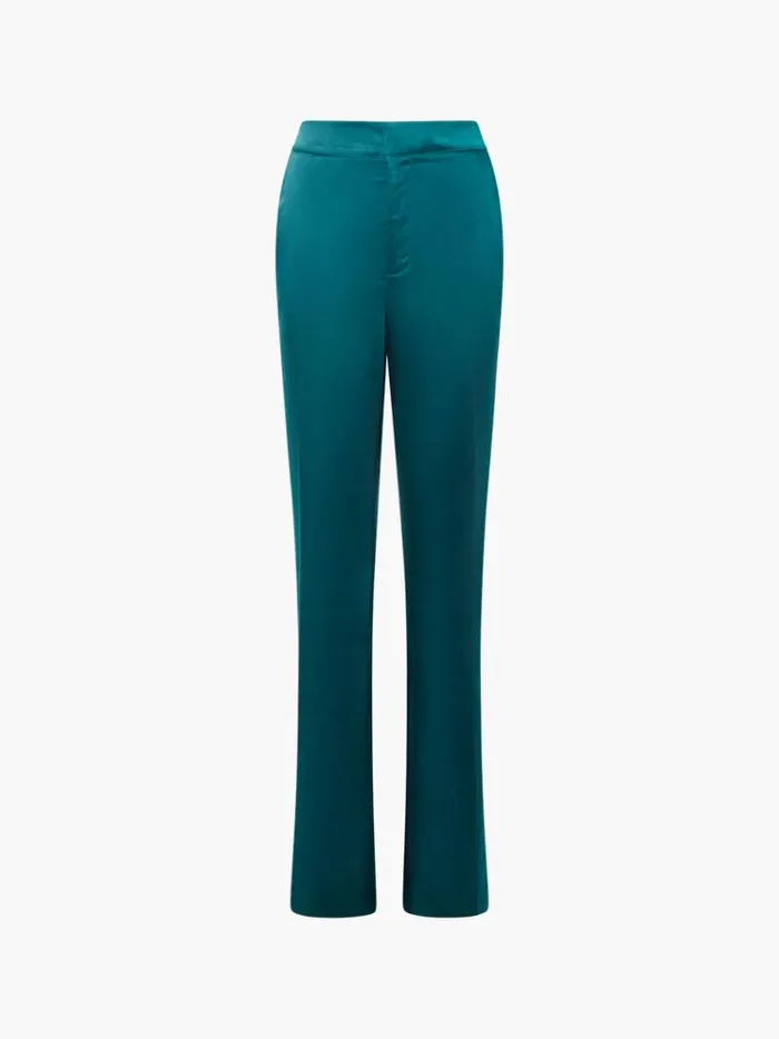 French Connection Trousers Carey Satin Trousers Forest 8211 Woman