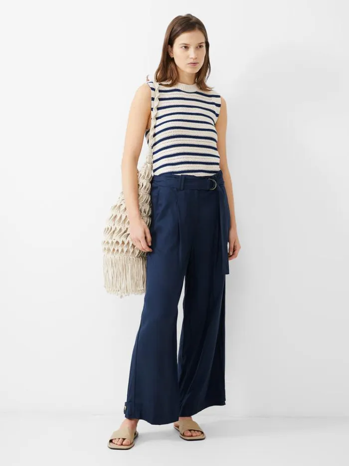 French Connection Trousers Elkie Twill Trousers Marine 8211 Woman