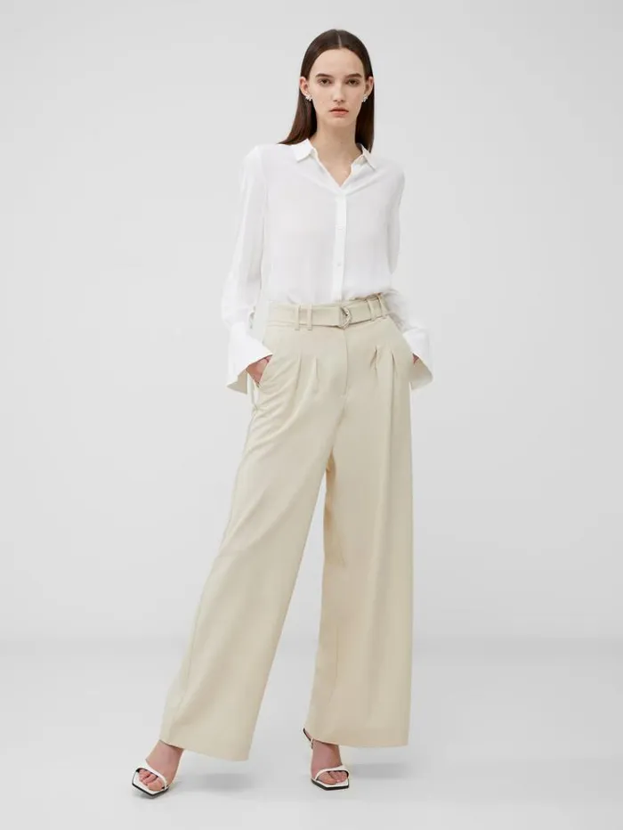 French Connection Trousers Everly Suiting Trousers Oyster Gray 8211 Woman