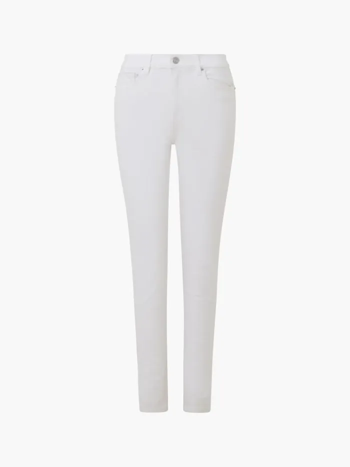 French Connection Trousers Soft Stretch Denim High Rise Skinny Jeans 30 Inch White 8211 Woman