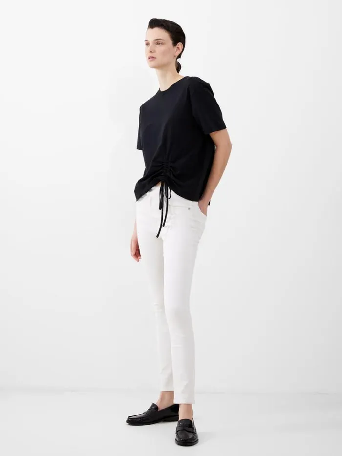French Connection Trousers Soft Stretch Denim High Rise Skinny Jeans 30 Inch White 8211 Woman