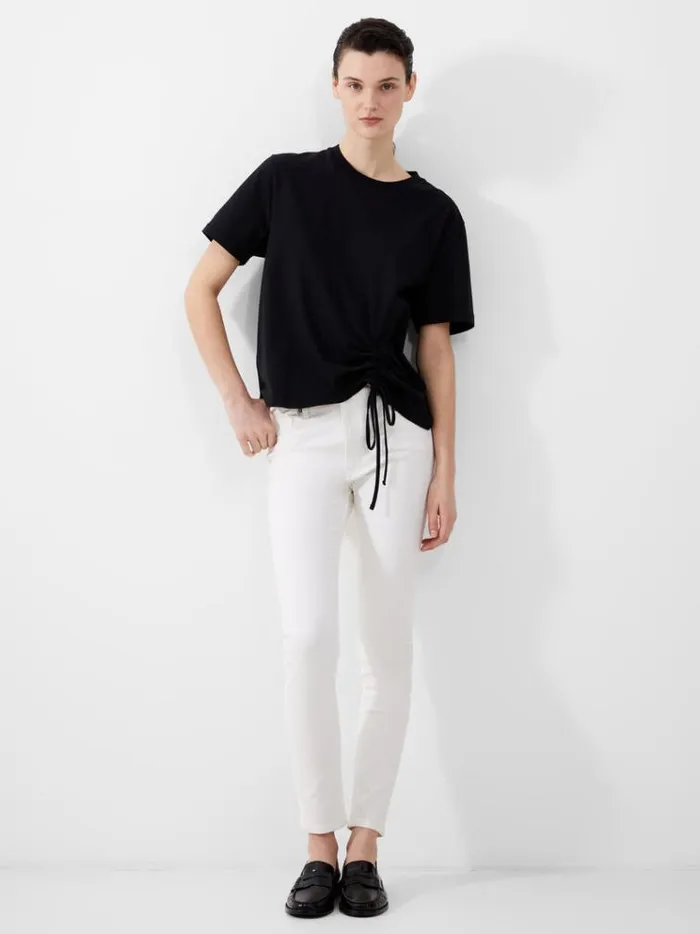 French Connection Trousers Soft Stretch Denim High Rise Skinny Jeans 30 Inch White 8211 Woman