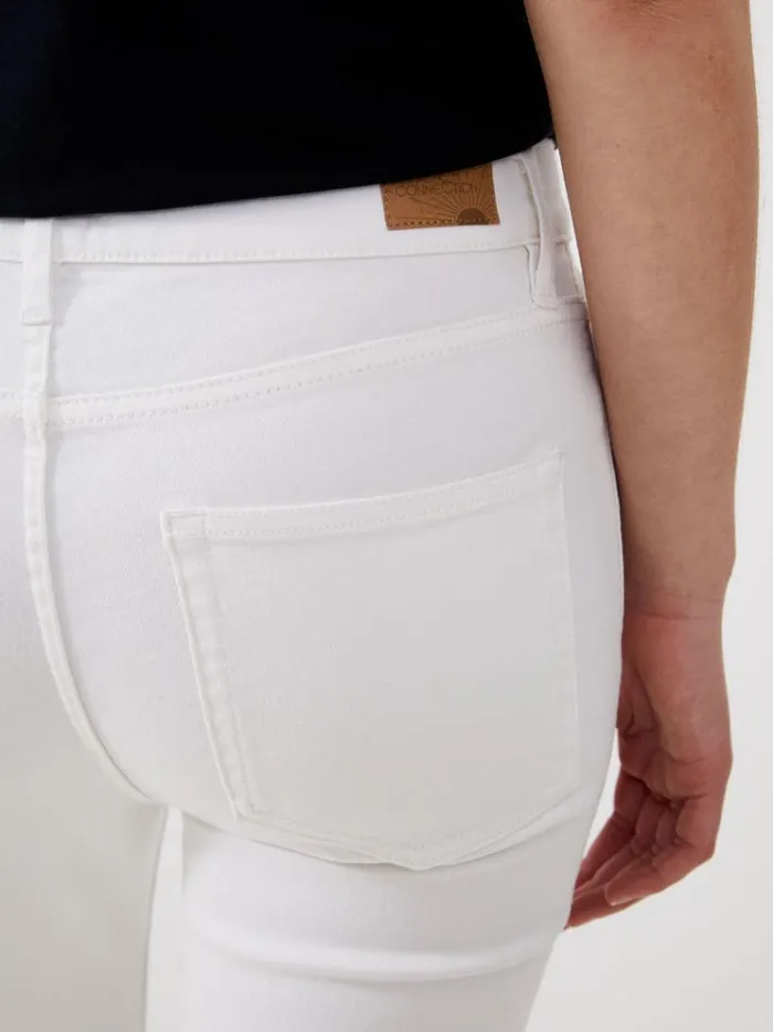 French Connection Trousers Soft Stretch Denim High Rise Skinny Jeans 30 Inch White 8211 Woman