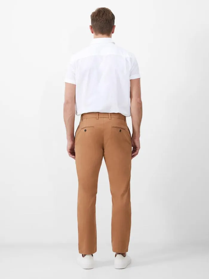 French Connection Trousers Stretch Chino Trousers Tobacco 8211 Man
