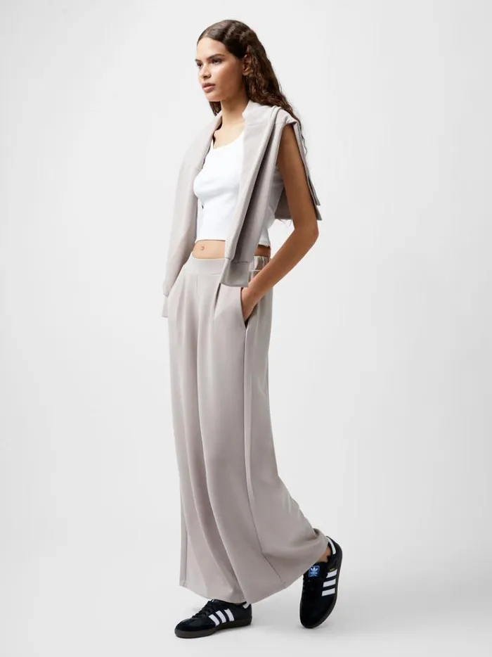 French Connection Trousers Wren Wide Leg Trousers Washed Macchiato 8211 Woman French Connection Trousers Wren Wide Leg Trousers Washed Macchiato 8211 Woman