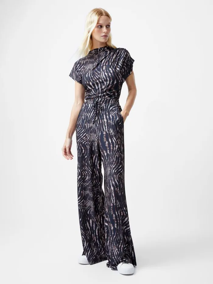 French Connection Trousers Zina Portia Wide Leg Printed Trousers Brown Multi 8211 Woman French Connection Trousers Zina Portia Wide Leg Printed Trousers Brown Multi 8211 Woman