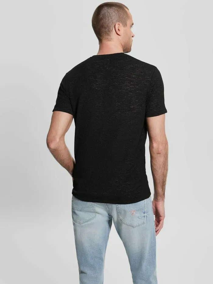 Gauze Tee Black TShirts and Tanks GUESS Men Gauze Tee Black TShirts and Tanks GUESS Men