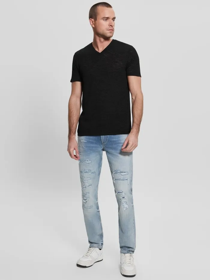 Gauze Tee Black TShirts and Tanks GUESS Men Gauze Tee Black TShirts and Tanks GUESS Men