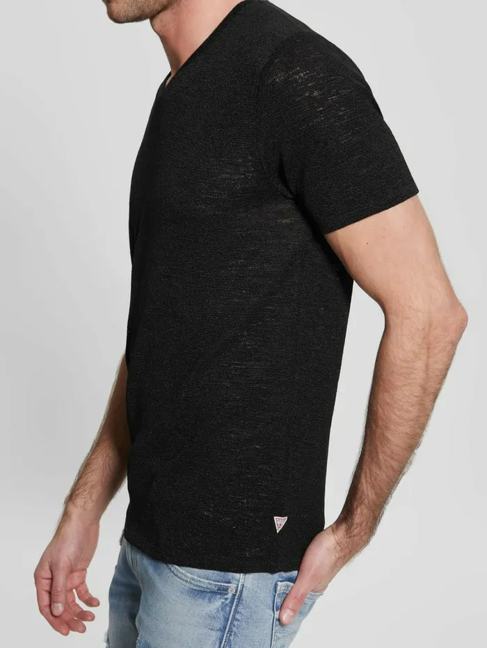 Gauze Tee Black TShirts and Tanks GUESS Men Gauze Tee Black TShirts and Tanks GUESS Men