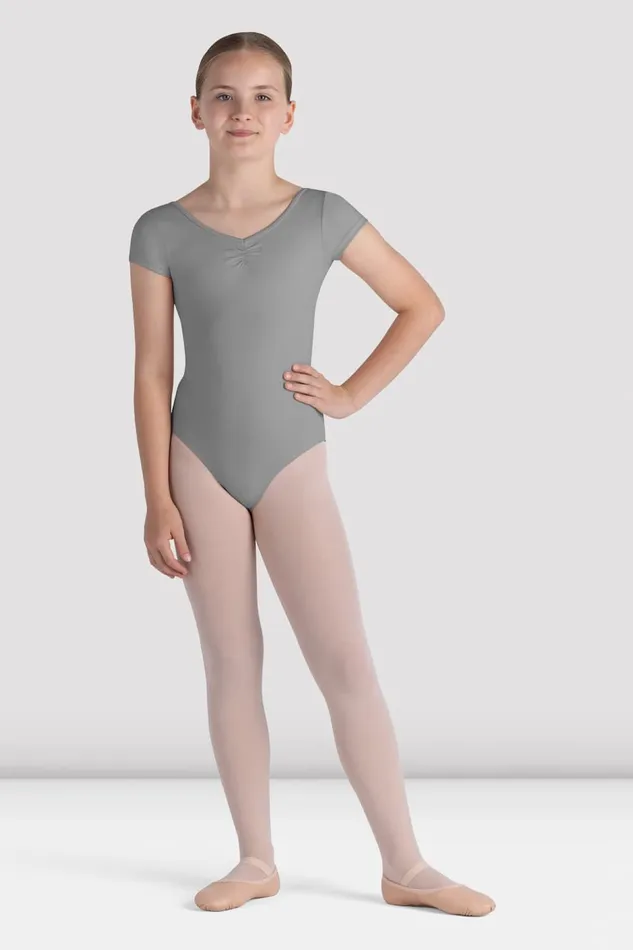 Girls Piper Cap Sleeve Leotard Grey Children Basics Bloch