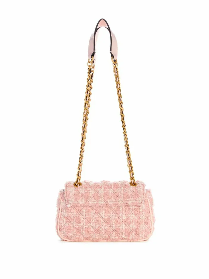 Giully Tweed Mini Convertible Crossbody Light Rose Multi Handbags GUESS Women Giully Tweed Mini Convertible Crossbody Light Rose Multi Handbags GUESS Women