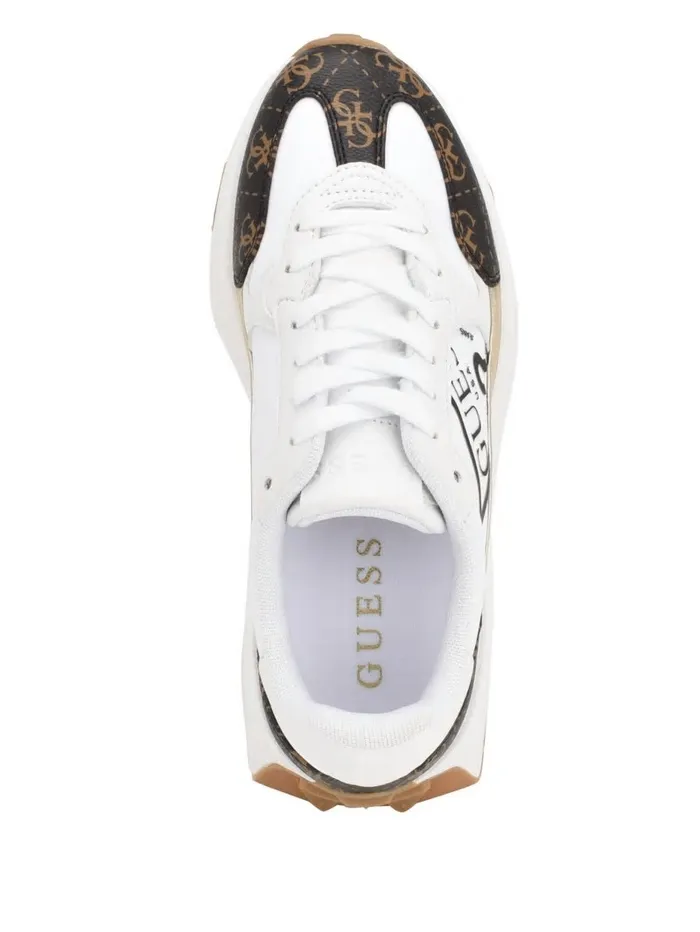 GUESS Calebb Logo Print Sneakers White Women Sneakers
