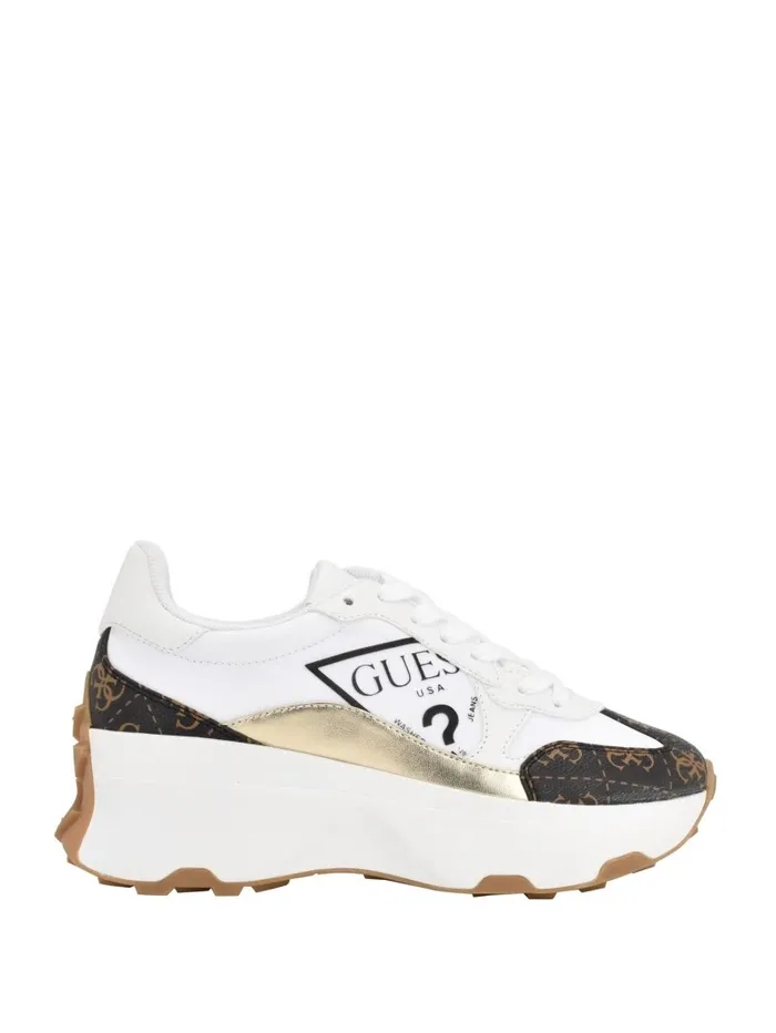 GUESS Calebb Logo Print Sneakers White Women Sneakers