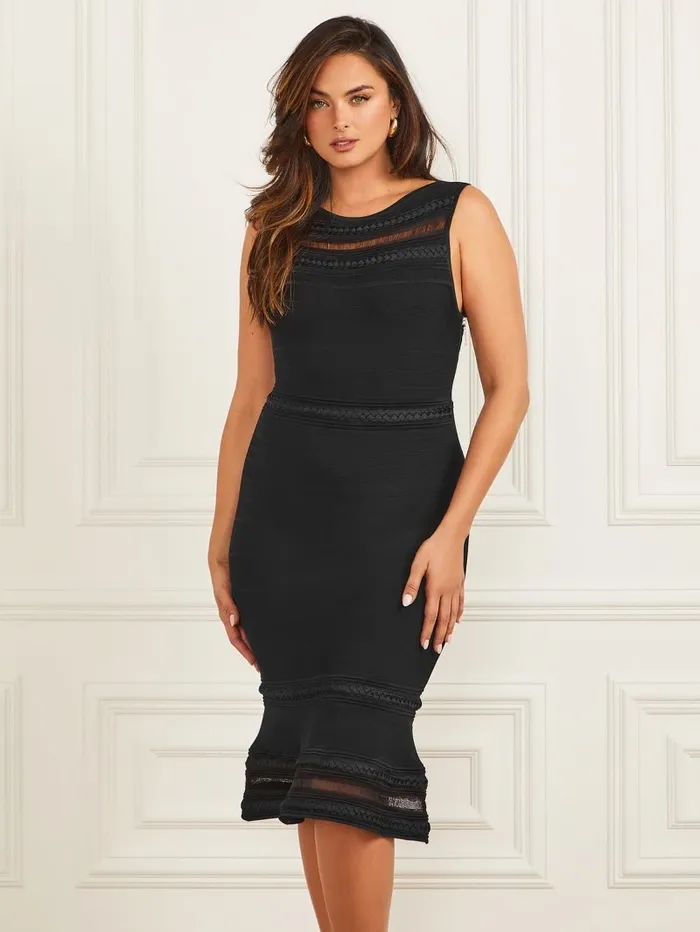 GUESS Dresses and Jumpsuits Women Kiara Braided Bandage Dress Black