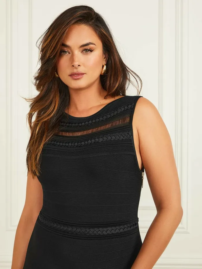 GUESS Dresses and Jumpsuits Women Kiara Braided Bandage Dress Black GUESS Dresses and Jumpsuits Women Kiara Braided Bandage Dress Black
