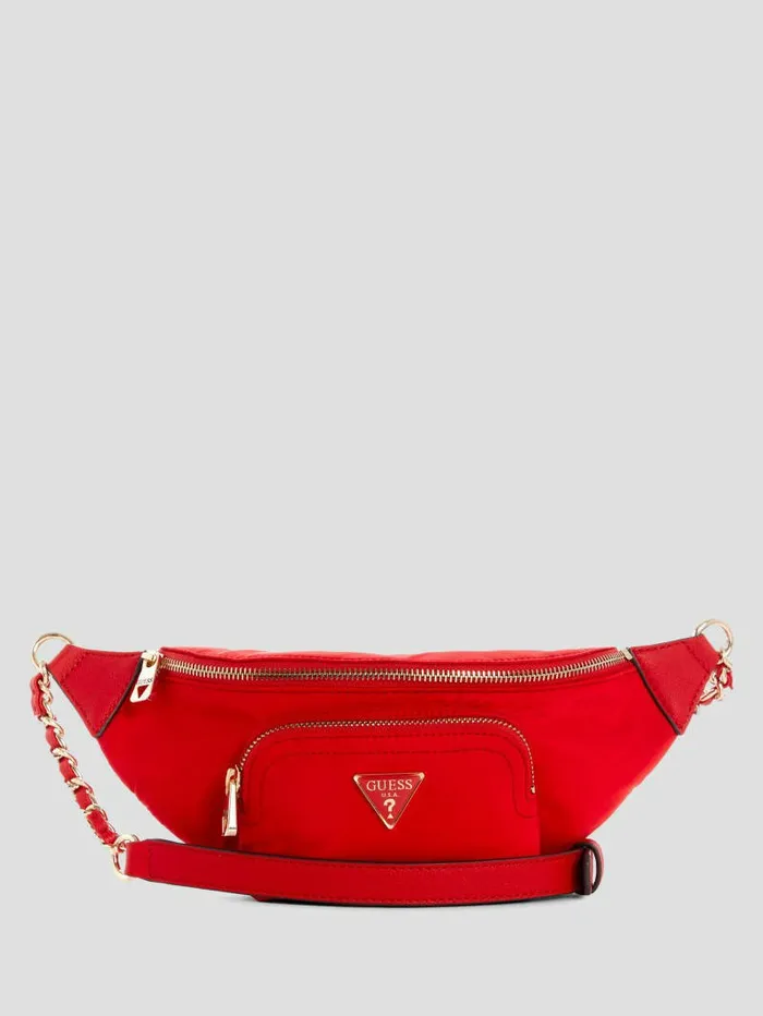 GUESS Eco Gemma Belt Bag Passion Red WomenMen Luggage and Travel Bags