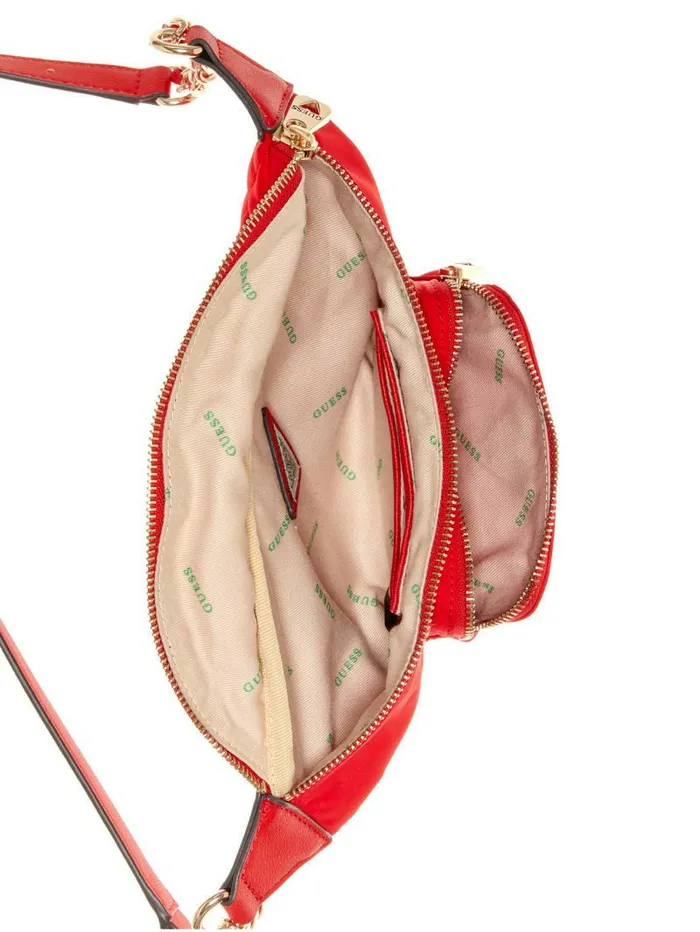 GUESS Eco Gemma Belt Bag Passion Red WomenMen Luggage and Travel Bags GUESS Eco Gemma Belt Bag Passion Red WomenMen Luggage and Travel Bags