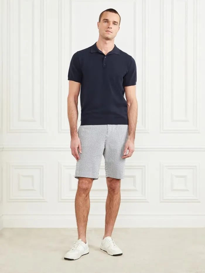 GUESS Formal Performance Polo Bleu lgant Men Shirts
