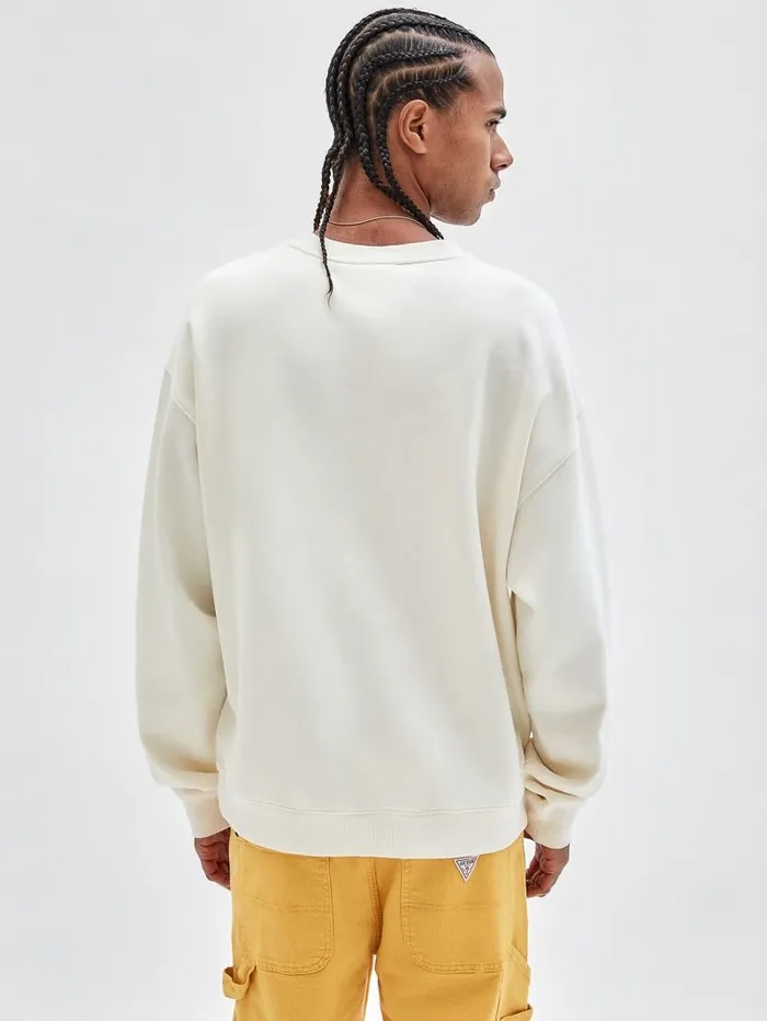 GUESS GUESS Originals Classic Crewneck Sandy Shore Men Hoodies and Sweaters GUESS GUESS Originals Classic Crewneck Sandy Shore Men Hoodies and Sweaters