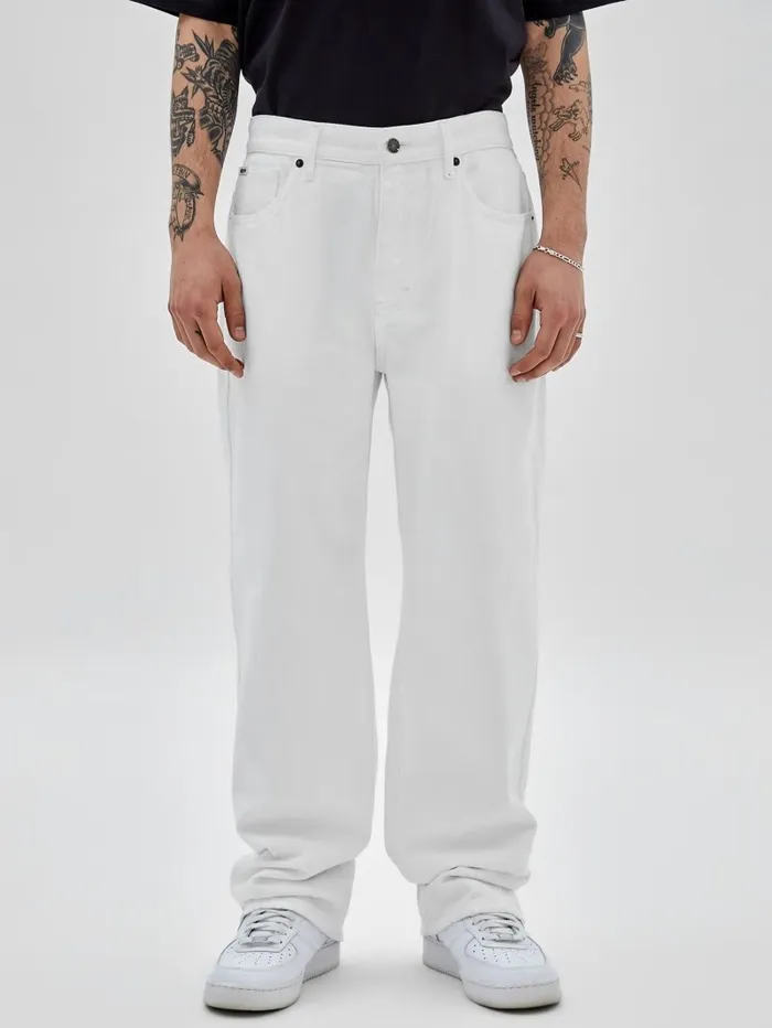 GUESS GUESS Originals Kit Relaxed Jeans Pure White Men Jeans and Denim