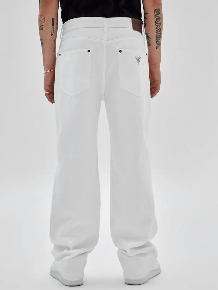 GUESS GUESS Originals Kit Relaxed Jeans Pure White Men Jeans and Denim GUESS GUESS Originals Kit Relaxed Jeans Pure White Men Jeans and Denim