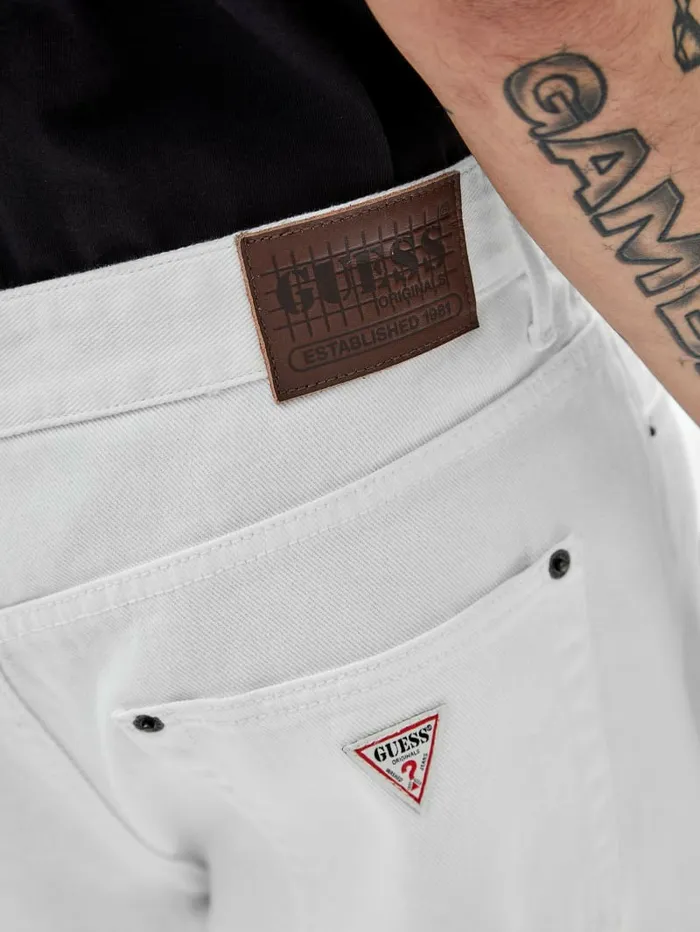 GUESS GUESS Originals Kit Relaxed Jeans Pure White Men Jeans and Denim GUESS GUESS Originals Kit Relaxed Jeans Pure White Men Jeans and Denim