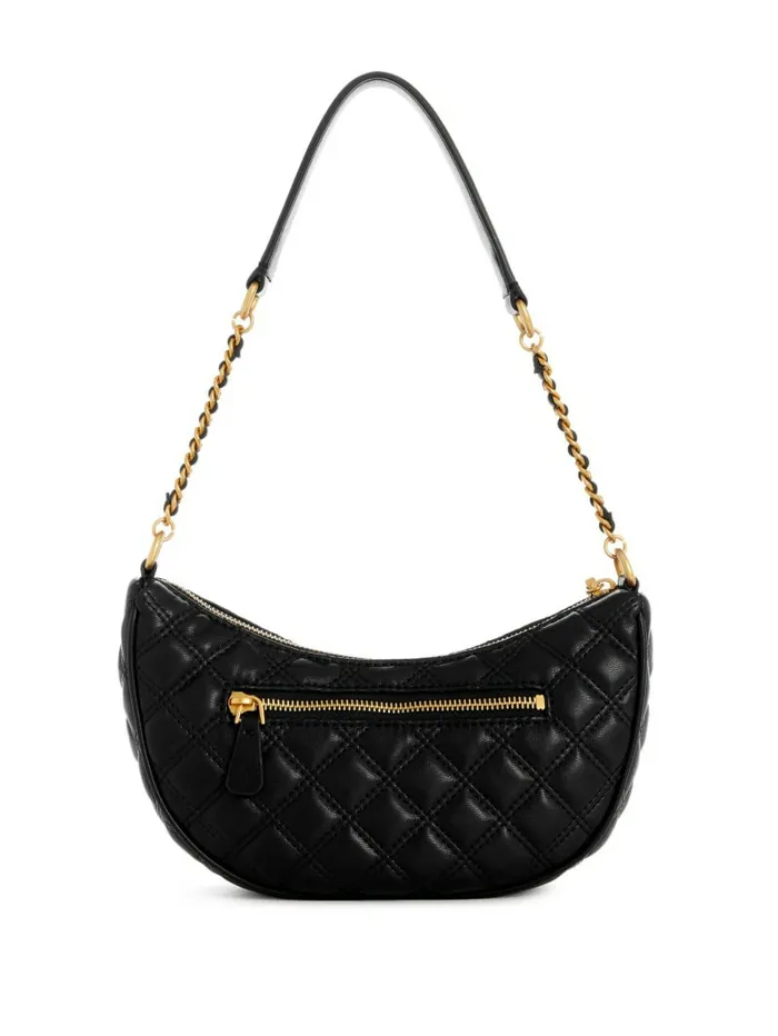 GUESS Handbags Women Giully Quilted TopZip Shoulder Bag Black GUESS Handbags Women Giully Quilted TopZip Shoulder Bag Black