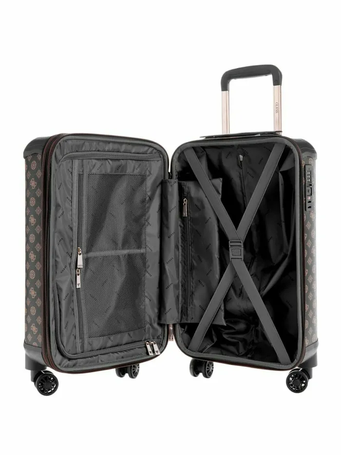 GUESS Handbags WomenMen Wilder Peony 208243 8Wheel Suitcase Brown